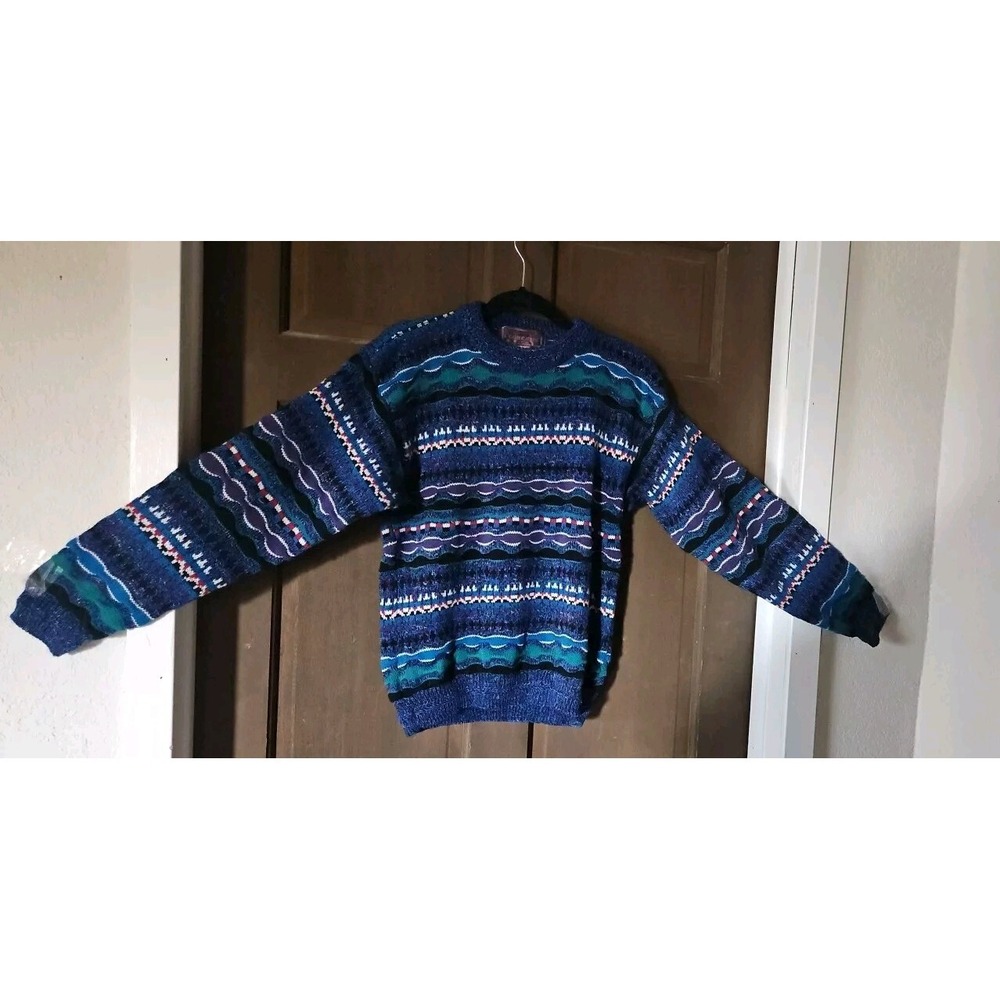 VTG Concrete Mix‎ Geometric Sweater Bill Cosby Style Mens Size xs NWT